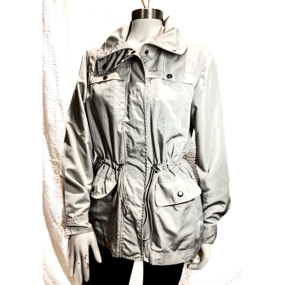 Coldwater‎ Creek Utility Jacket Size S EUC Drawstring Waist Full Zip
